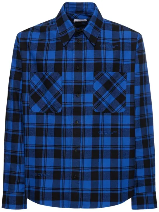 Off-White   Check flannel cotton shirt 