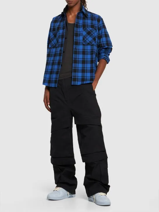 Off-White   Check flannel cotton shirt 
