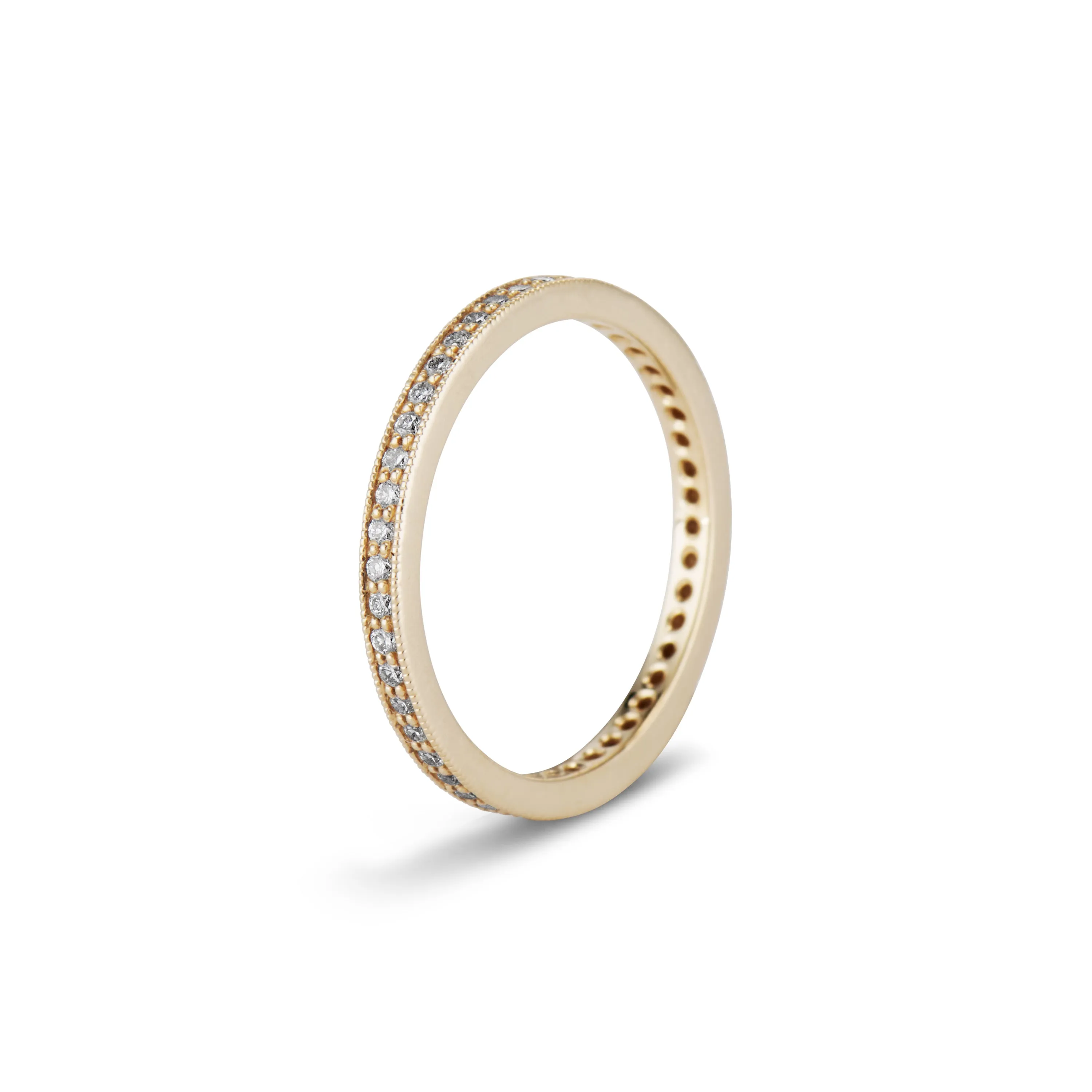 Pavé Diamond Milgrain Band