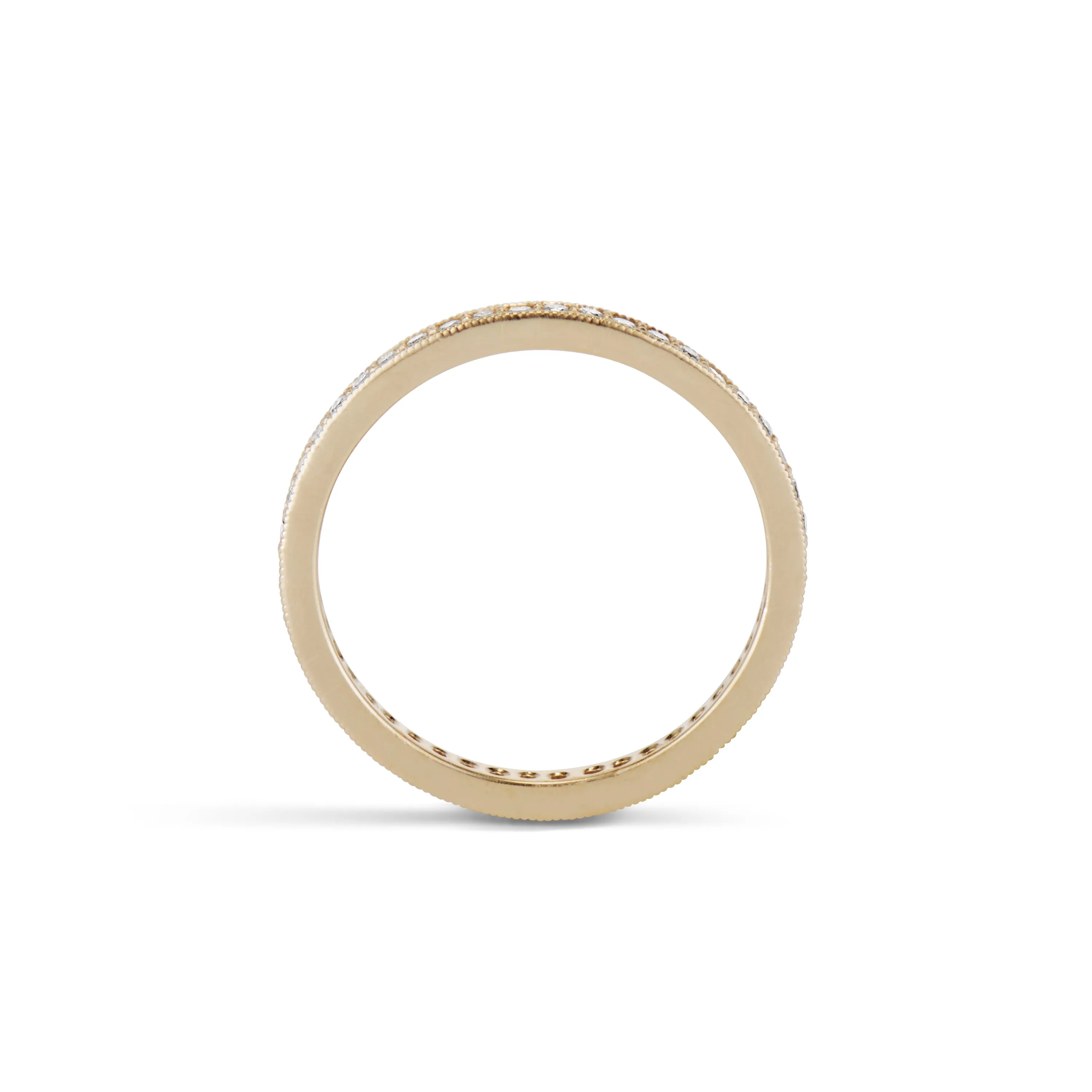 Pavé Diamond Milgrain Band