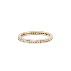 Pavé Diamond Milgrain Band