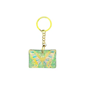 Pet ID Tag: Butterfly Garden Resin ID Tag with QR Code