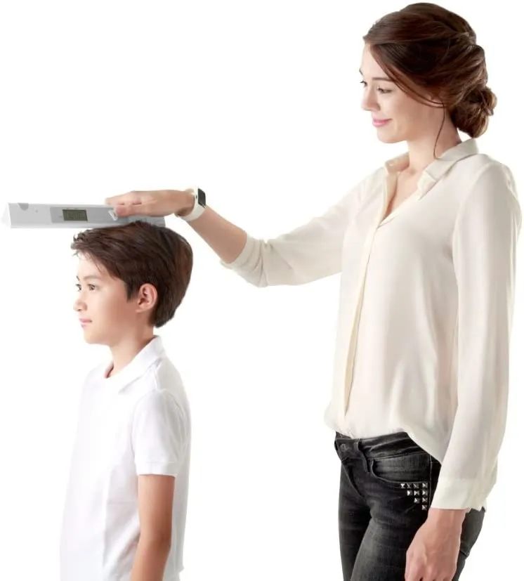 Portable Ultrasound Stadiometer I Height Measuring Device for Children and Adults I Track Height Measurement, Room Temperature, and Humidity