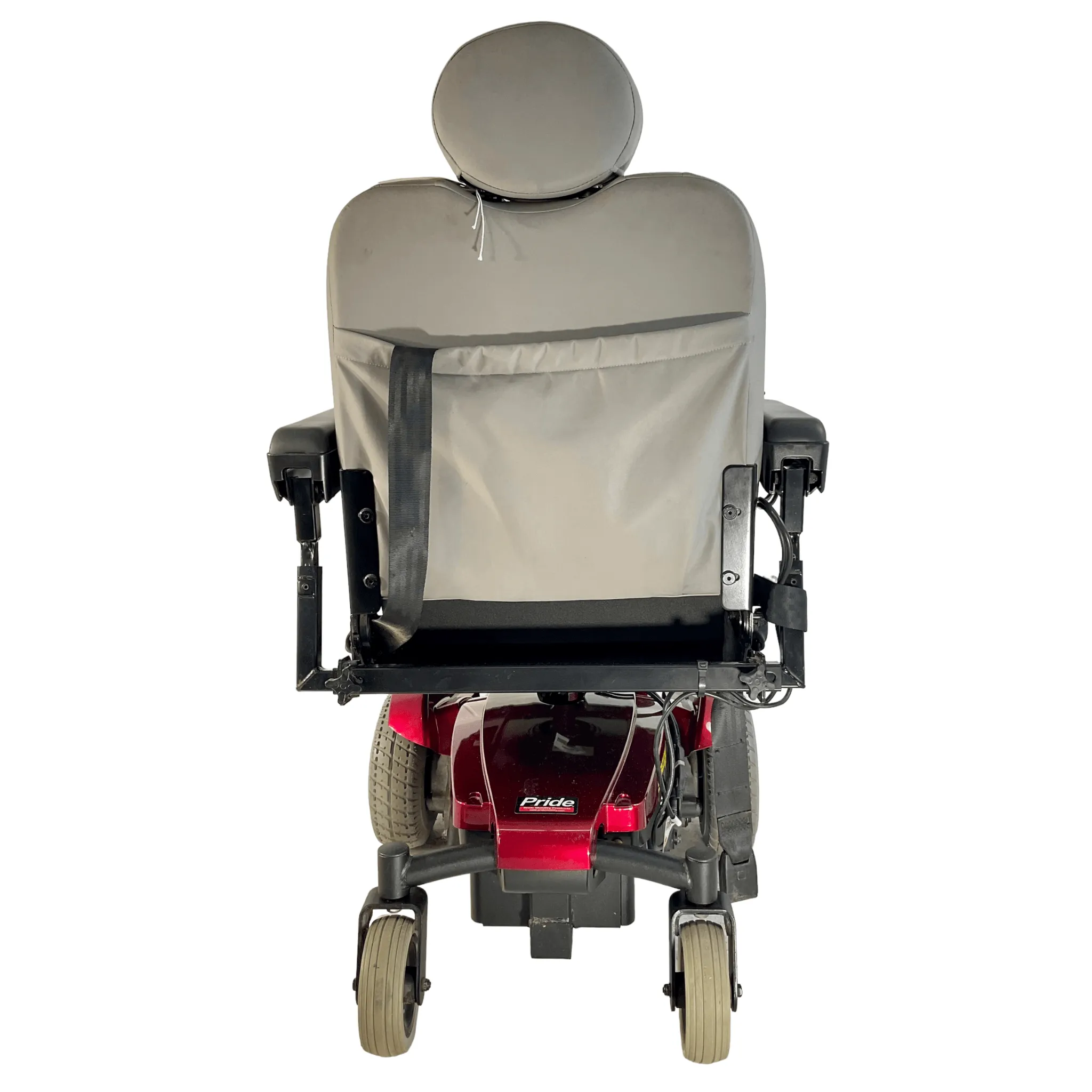Pride Mobility Jazzy Select Power Chair | 18 x 20 Seat | Seat Pan Style Seat W/ Cushion | Red Shroud