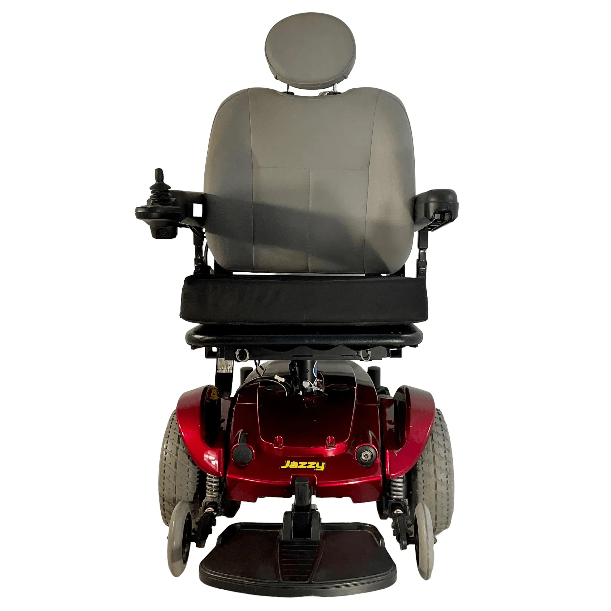 Pride Mobility Jazzy Select Power Chair | 18 x 20 Seat | Seat Pan Style Seat W/ Cushion | Red Shroud