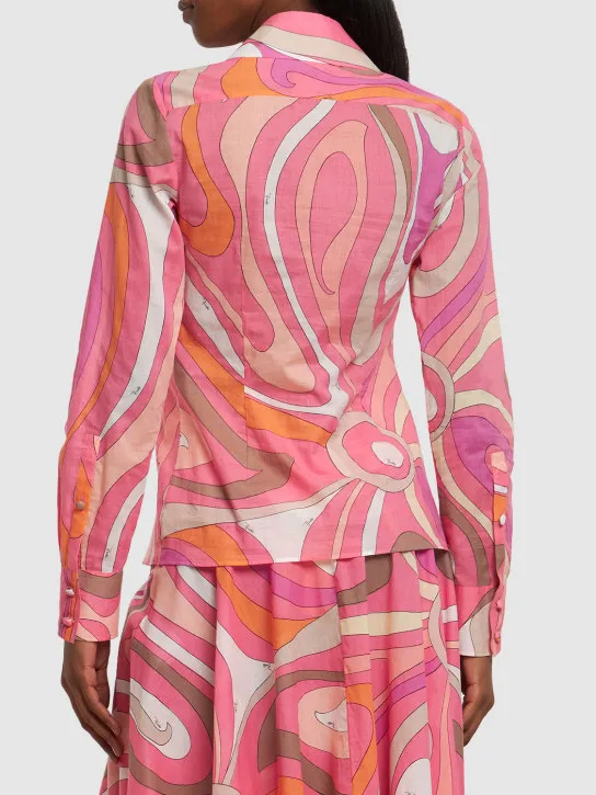 Pucci   Marmo printed cotton muslin shirt 