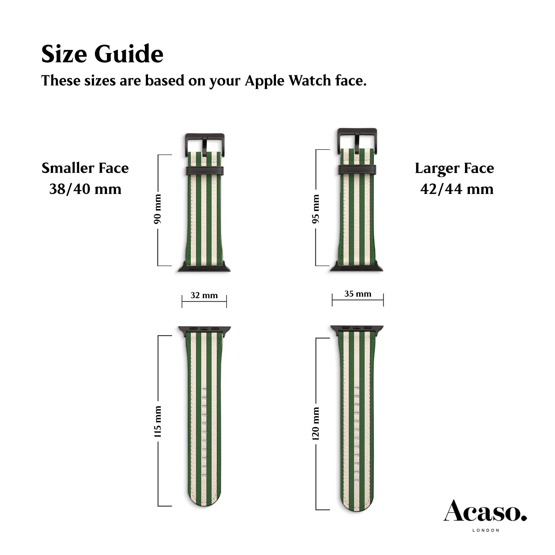 Resort Green Stripes Apple Watch Strap