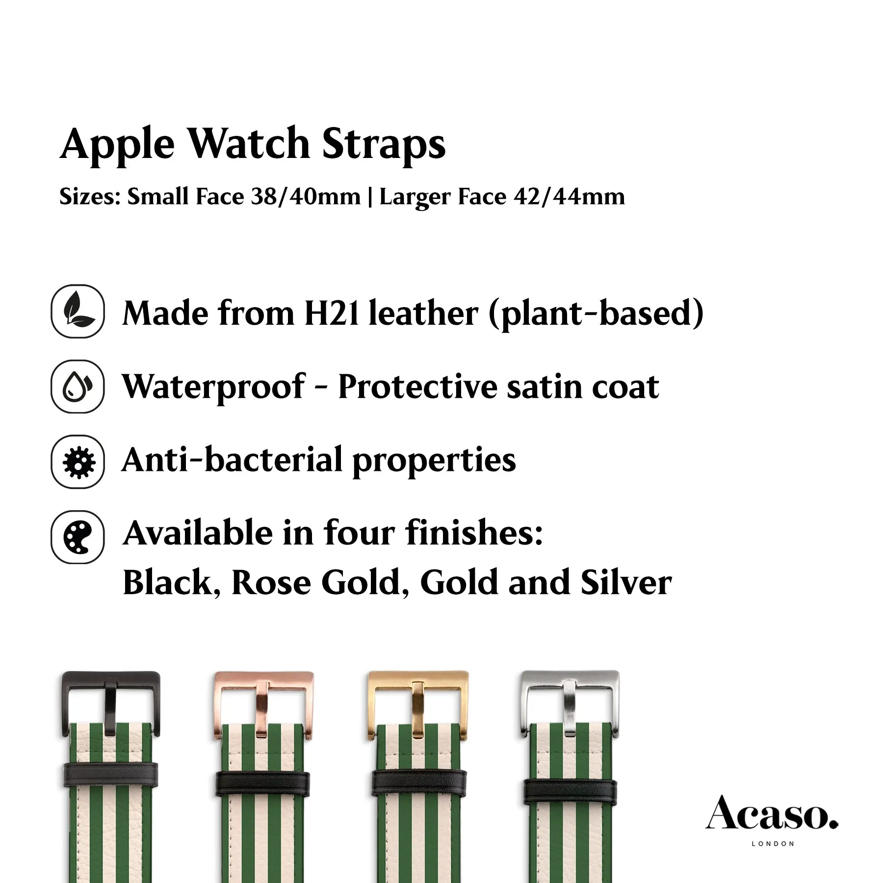 Resort Green Stripes Apple Watch Strap