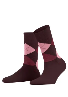 Sensitive Argyle So Socks | Bordeaux 46039-8100