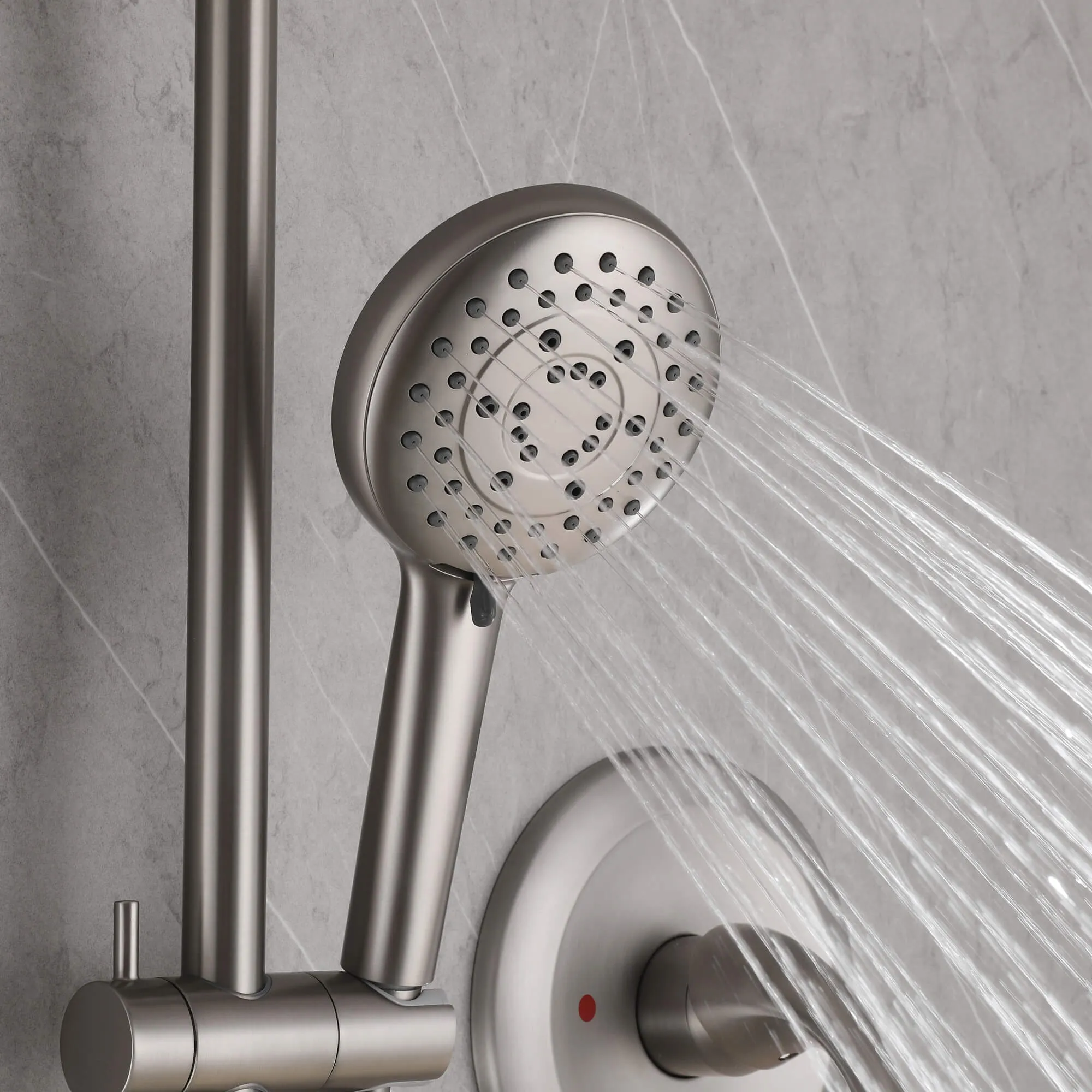Shower Faucet Set with Rainfall Shower Head and 5-Settings Handheld Shower Spray RB0114