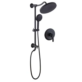 Shower Faucet Set with Rainfall Shower Head and 5-Settings Handheld Shower Spray RB0114