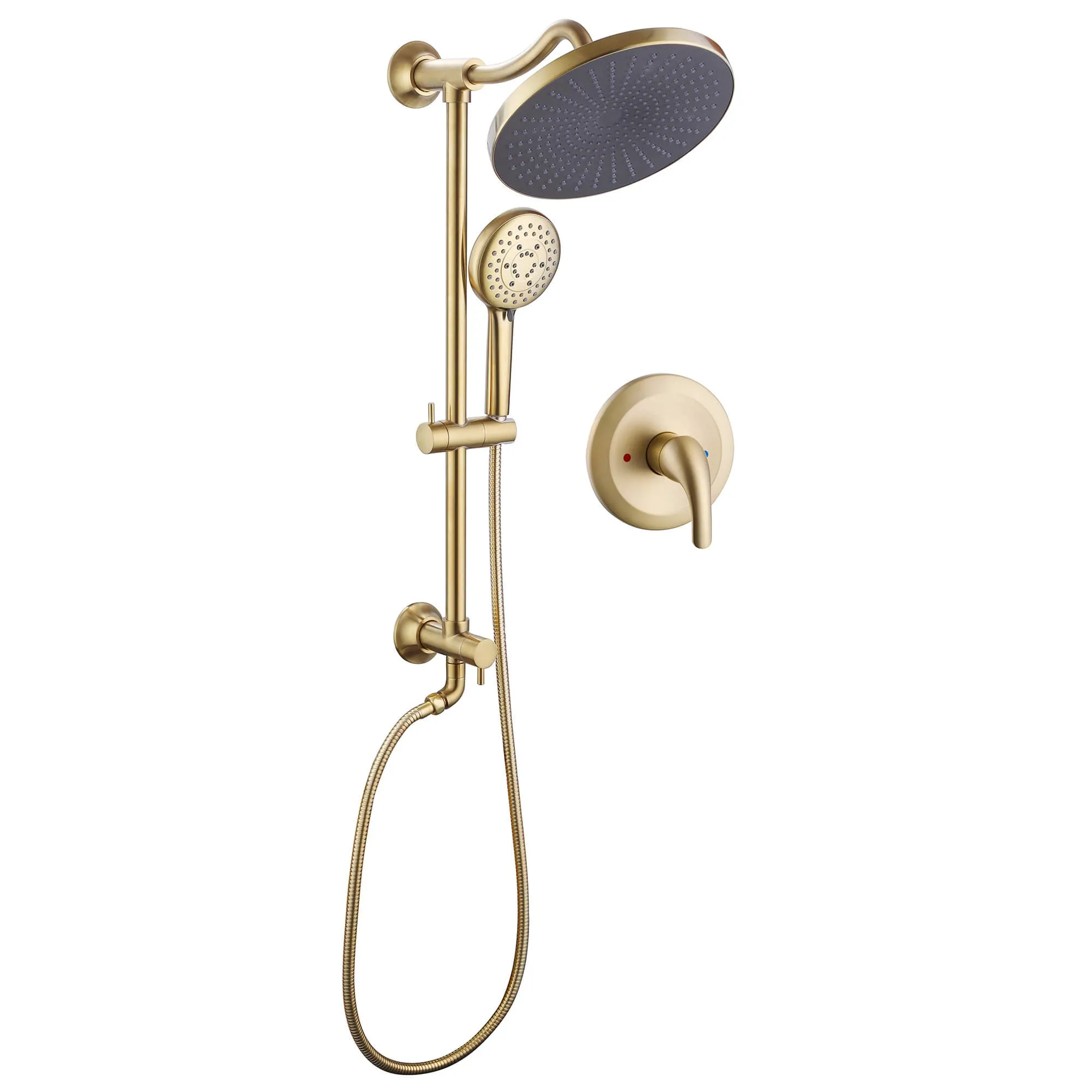 Shower Faucet Set with Rainfall Shower Head and 5-Settings Handheld Shower Spray RB0114