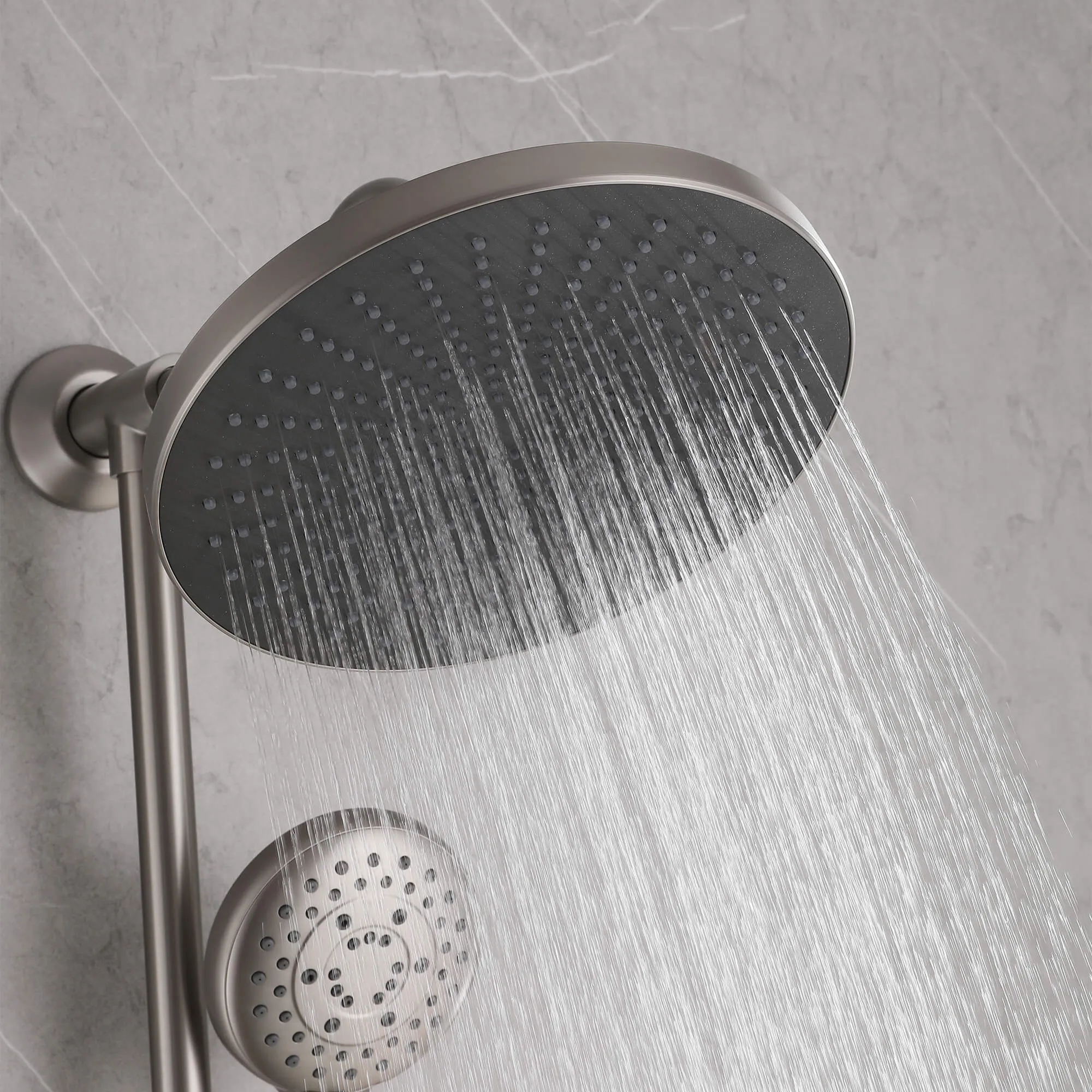 Shower Faucet Set with Rainfall Shower Head and 5-Settings Handheld Shower Spray RB0114