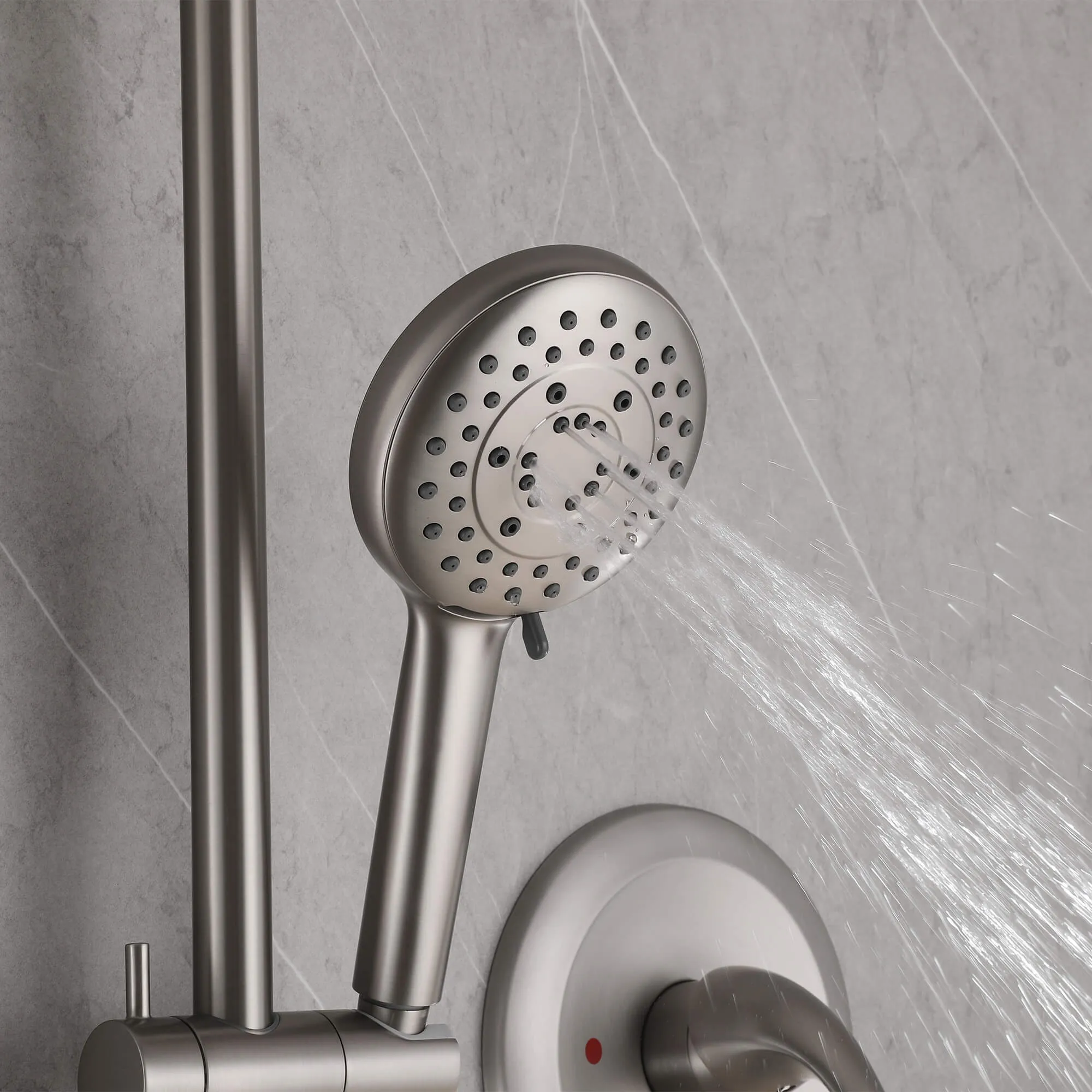 Shower Faucet Set with Rainfall Shower Head and 5-Settings Handheld Shower Spray RB0114