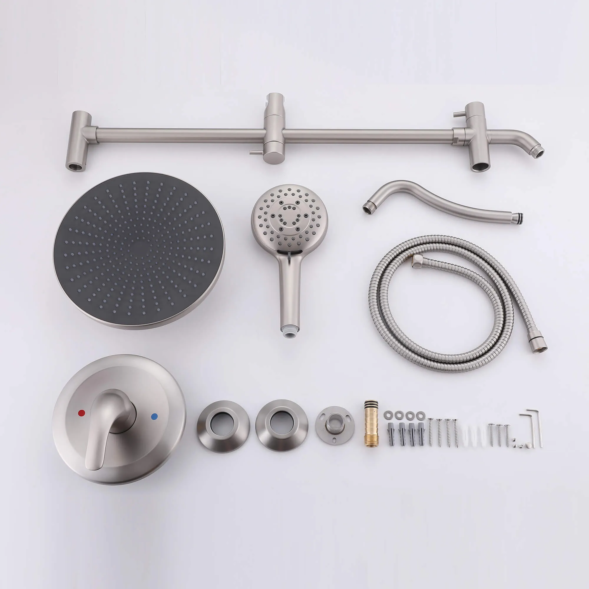 Shower Faucet Set with Rainfall Shower Head and 5-Settings Handheld Shower Spray RB0114