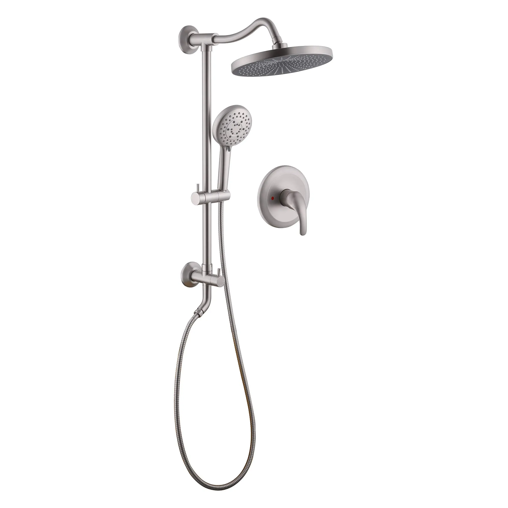 Shower Faucet Set with Rainfall Shower Head and 5-Settings Handheld Shower Spray RB0114