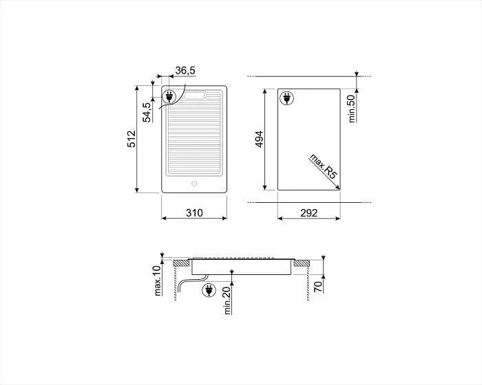 Smeg PGF30B Hob 30 cm Classica Aesthetic