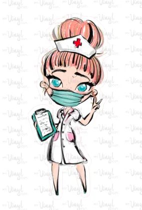 Sticker | 22G | Nurse | Waterproof Vinyl Sticker | White | Clear | Permanent | Removable | Window Cling | Glitter | Holographic