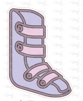 Sticker |  | Ankle Brace | Waterproof Vinyl Sticker | White | Clear | Permanent | Removable | Window Cling | Glitter | Holographic