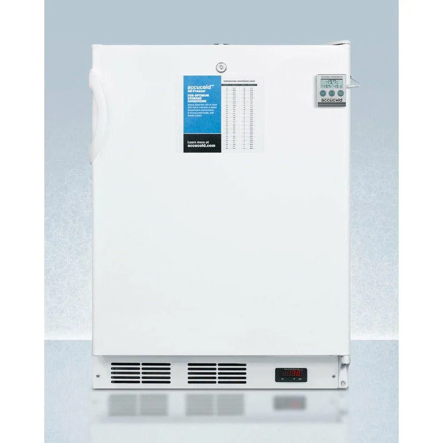 Summit 24 In. Wide All-Freezer with 3.2 cu. ft. Capacity, Right Hinge, Manual Defrost, ADA Compliant, Factory Installed Lock, CFC Free, ETL Listed - VT65MLPLUS2ADA