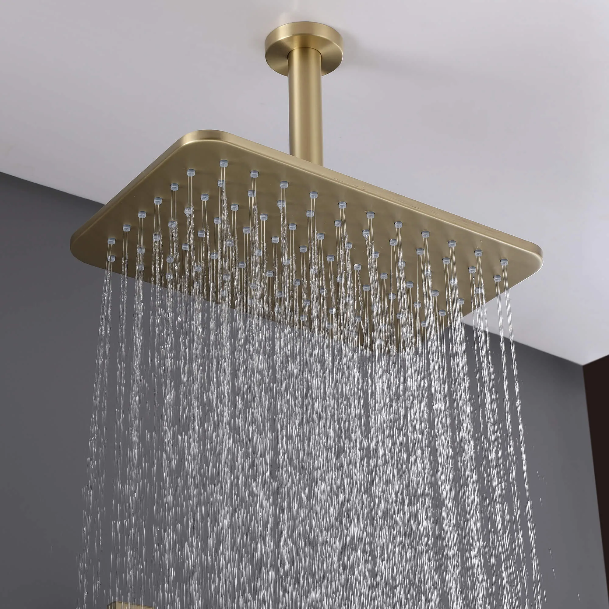 Thermostatic Shower System with Temperature Display Valve and Body Jets JK0106