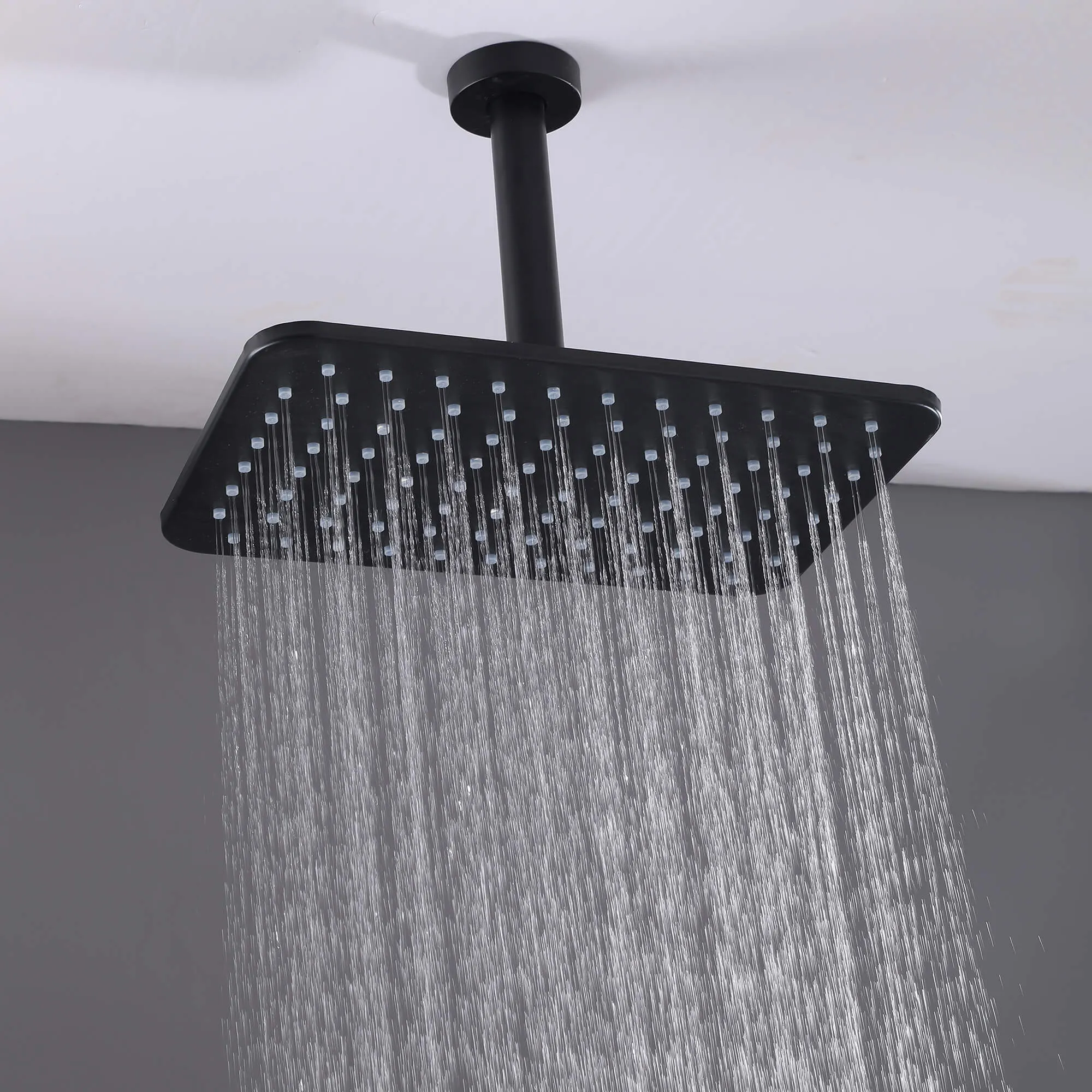 Thermostatic Shower System with Temperature Display Valve and Body Jets JK0106