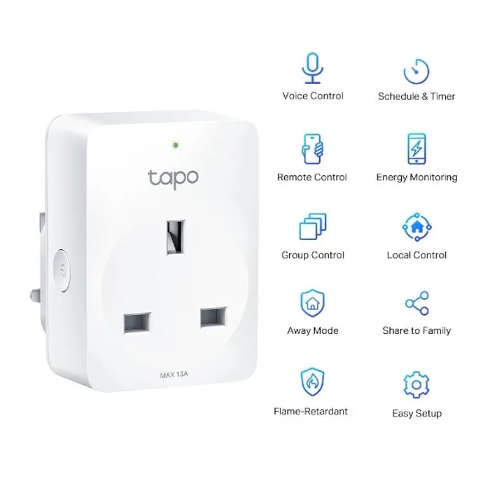 TP-Link Tapo TAPO P110 Mini Smart Wi-Fi Socket, Energy Monitoring 1.64W