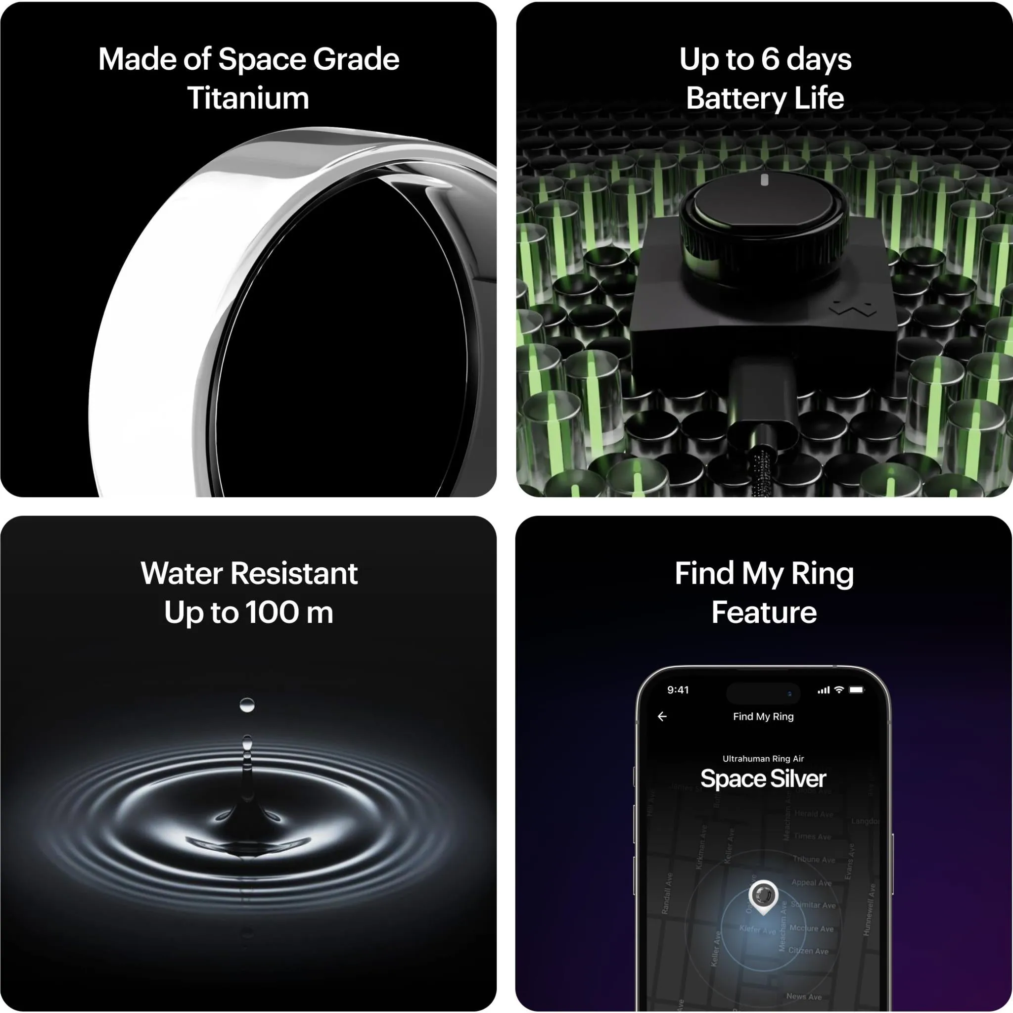 Ultrahuman Ring Air [Size 10]  (Air Silver)