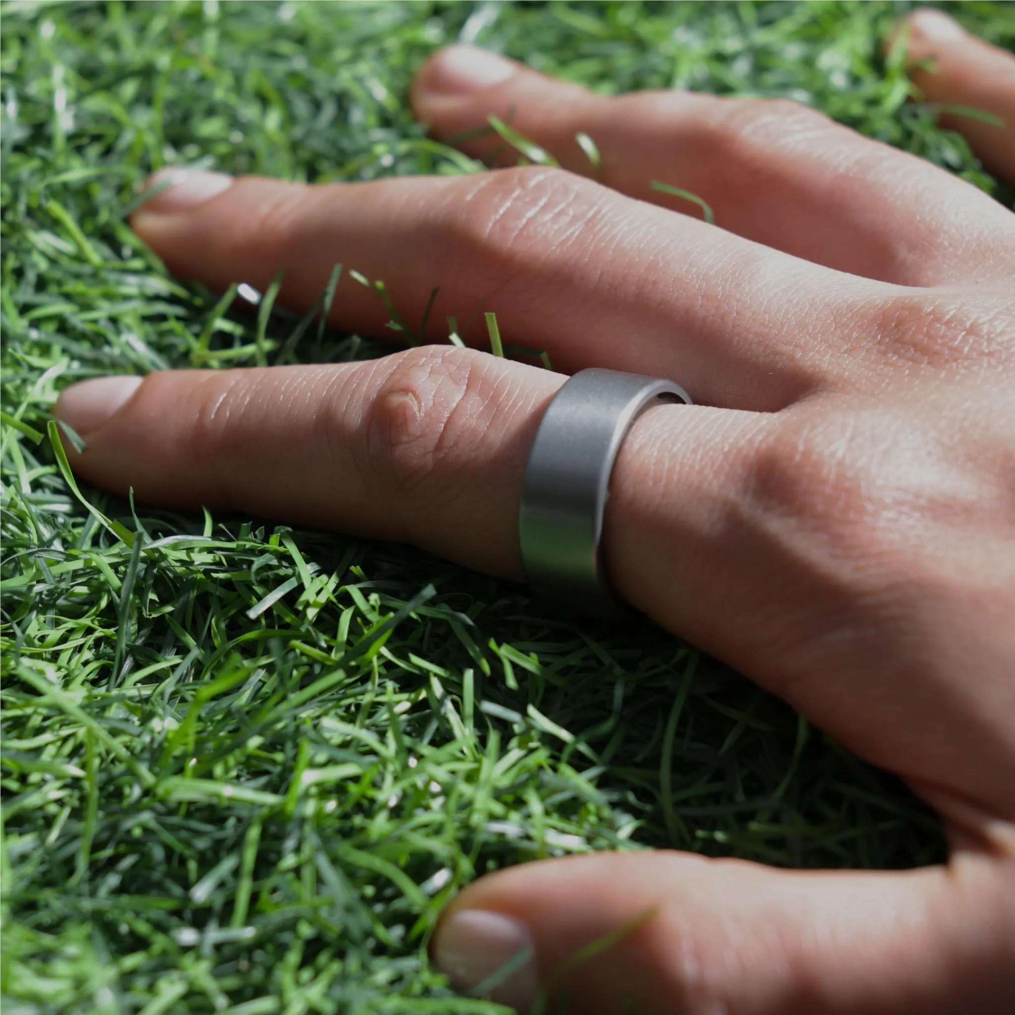Ultrahuman Ring Air [Size 10]  (Raw Titanium)