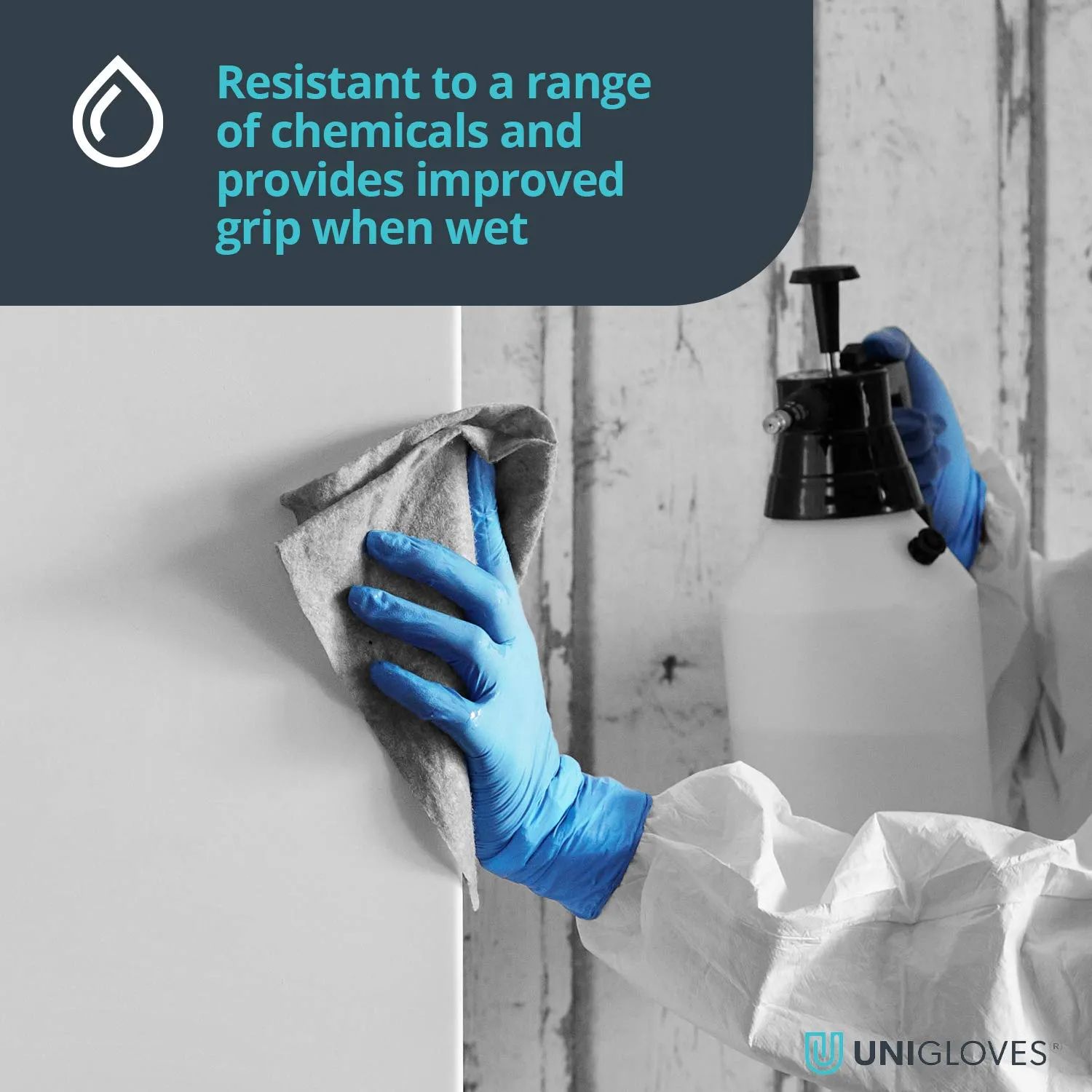 Unigloves Unicare Pearl Nitrile Gloves In Blue - 100 Box