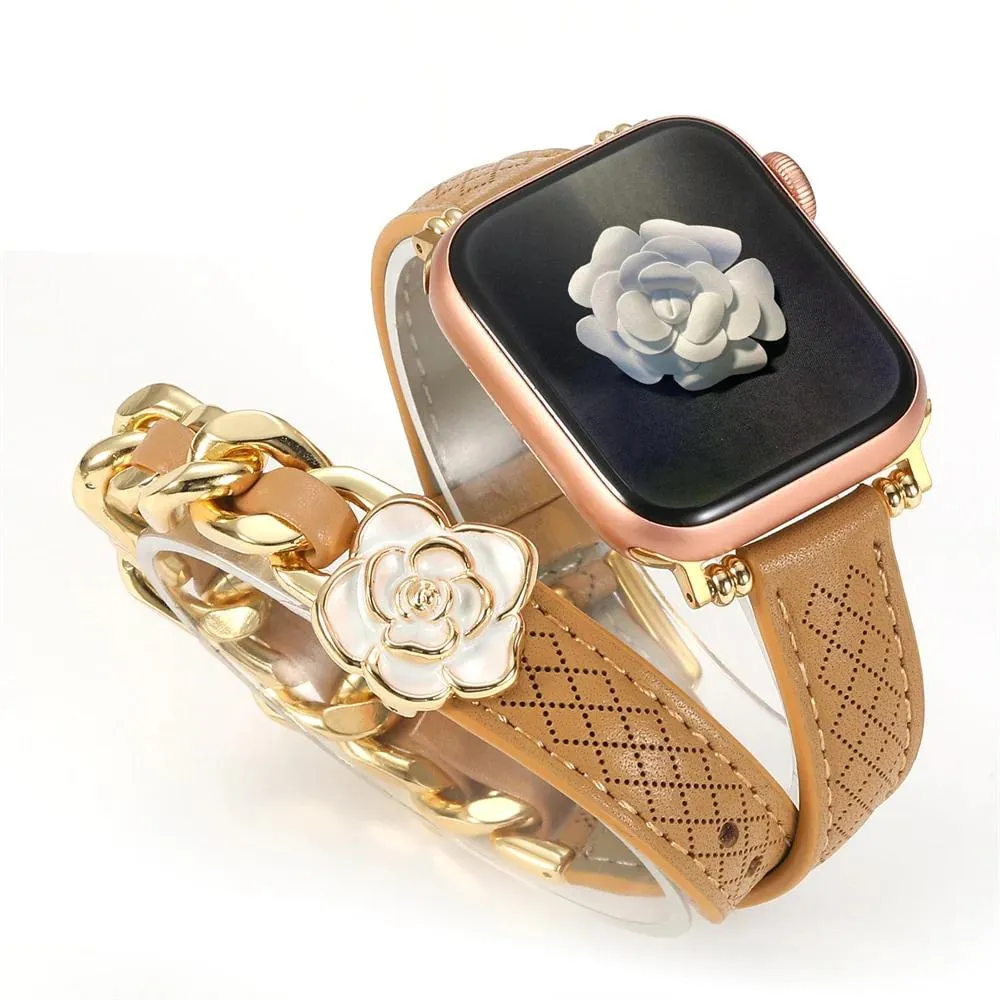 Vogue Wrap Genuine Leather Double Wrap for Apple Watch Band