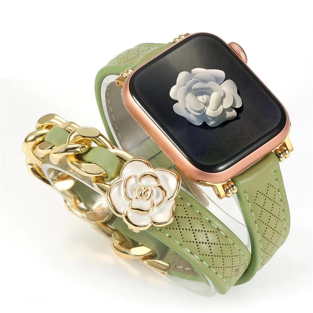Vogue Wrap Genuine Leather Double Wrap for Apple Watch Band