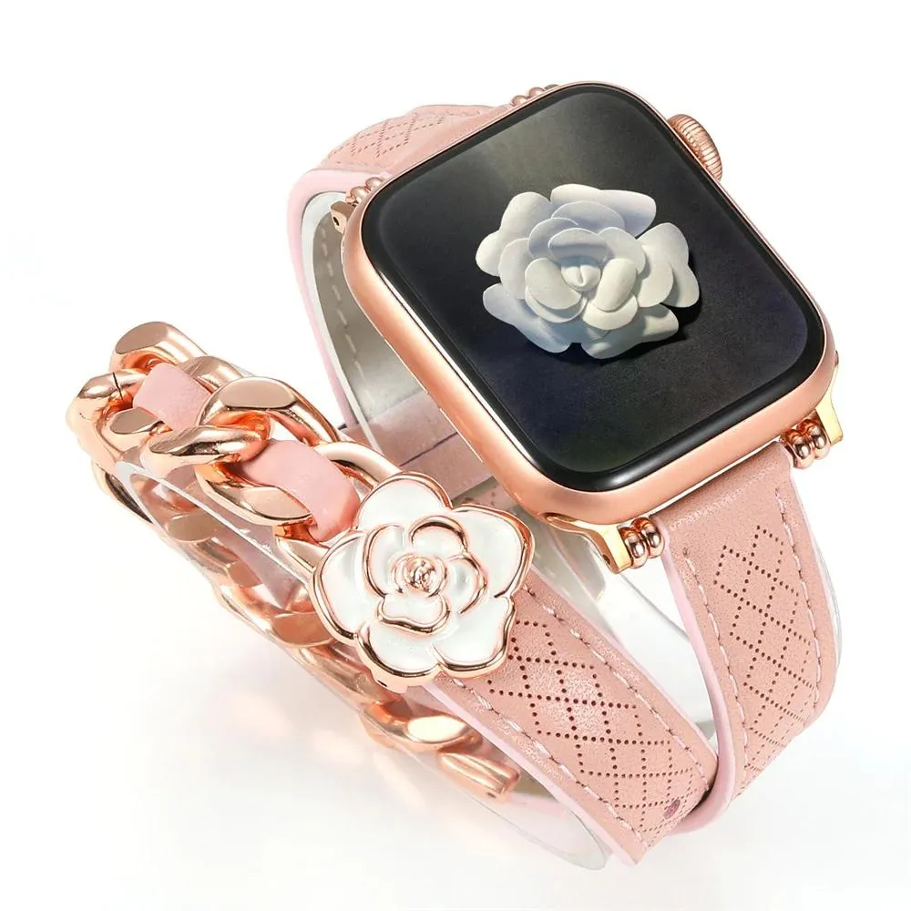 Vogue Wrap Genuine Leather Double Wrap for Apple Watch Band