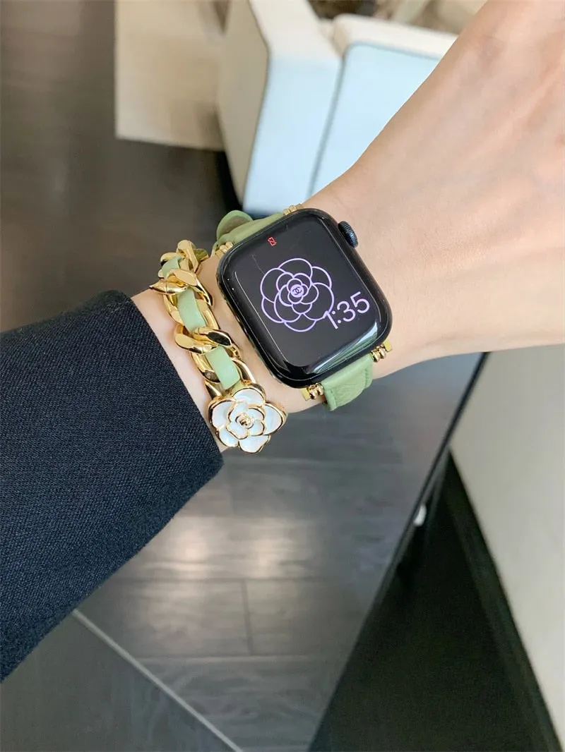 Vogue Wrap Genuine Leather Double Wrap for Apple Watch Band