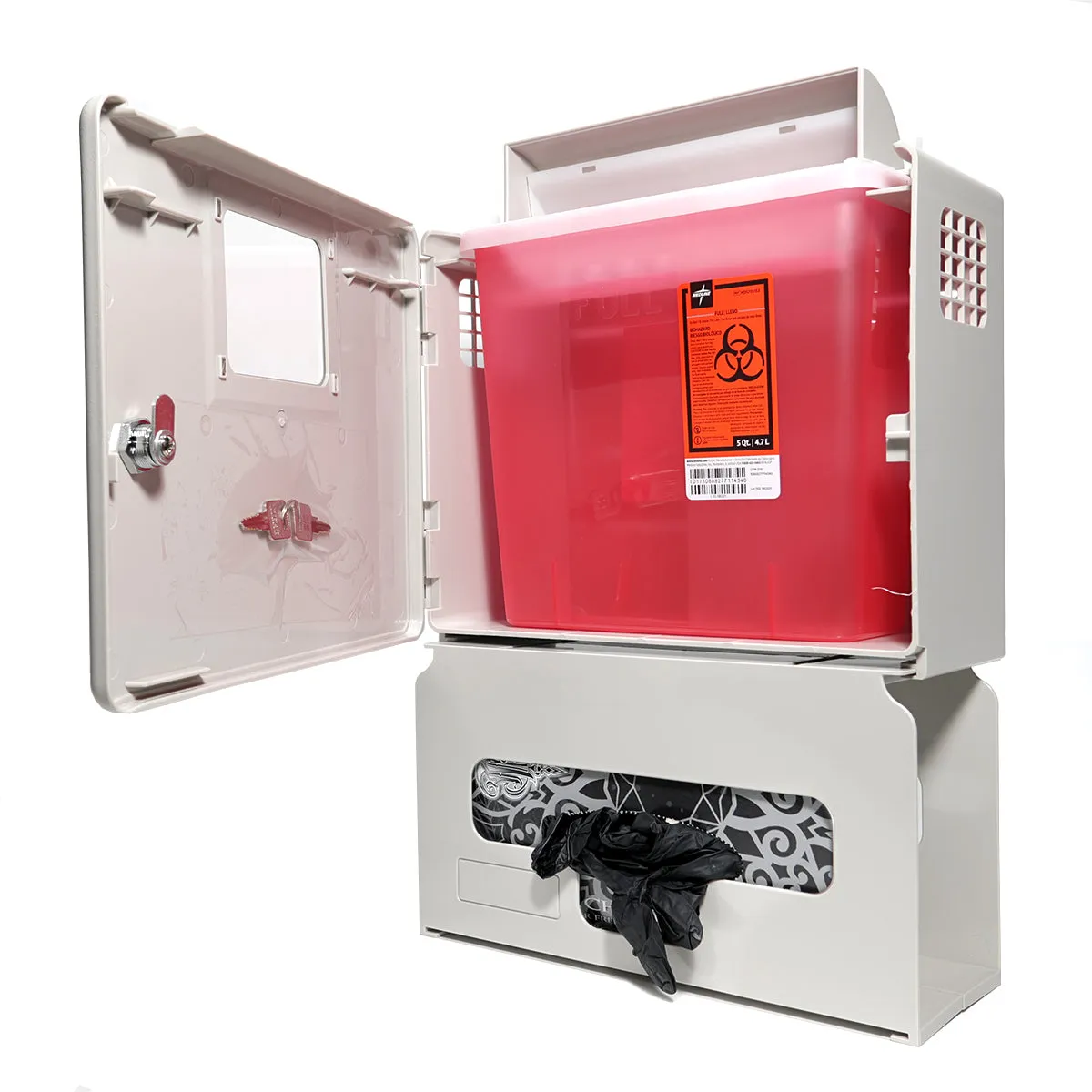 Wall Mount Sharps System   Glove Holder — 5 Quarts