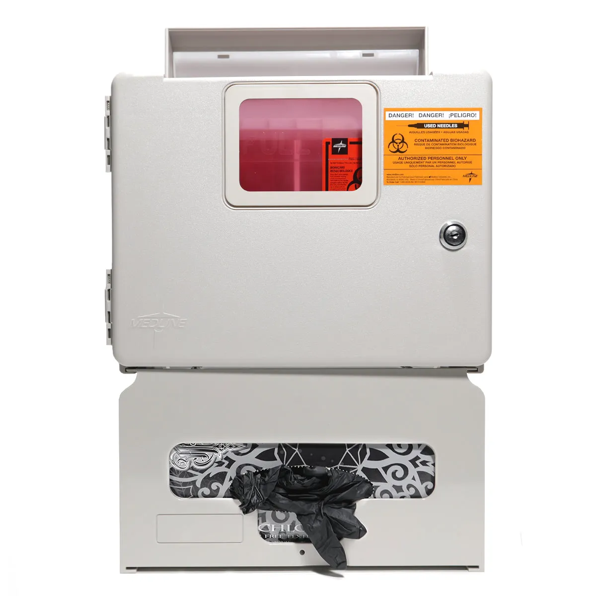 Wall Mount Sharps System   Glove Holder — 5 Quarts