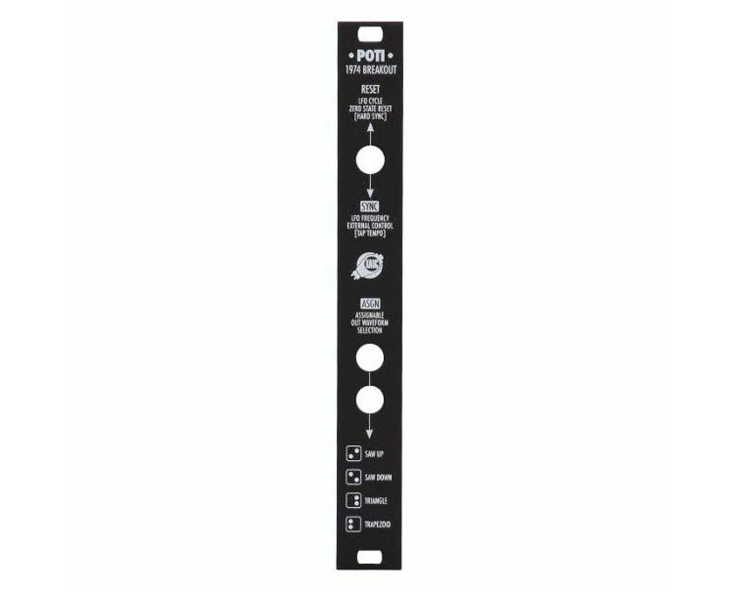 XAOC Devices POTI Replacement Panel - Black