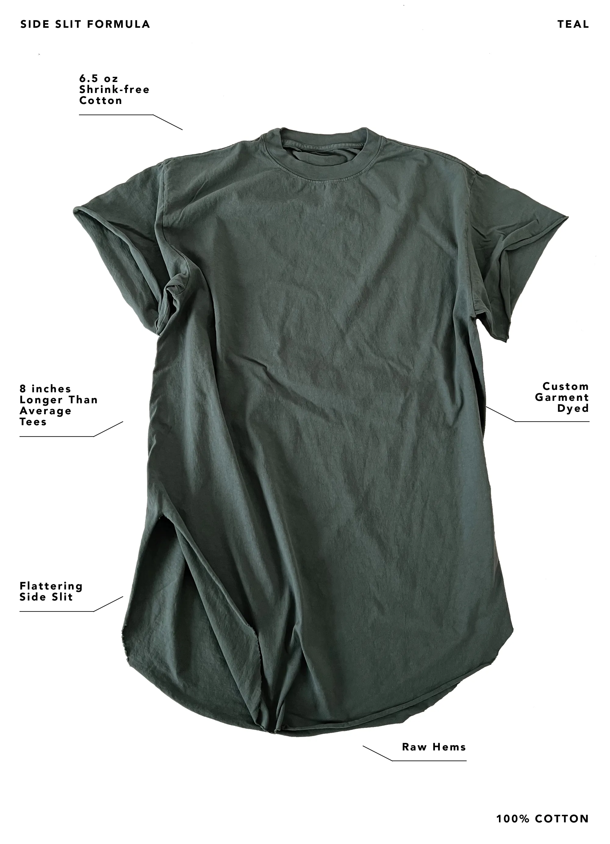 YOU BELONG HERE SIDE SLIT TEE